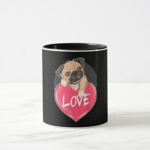 Cute I Steal Hearts Pug   Valentine Day Gift Mug