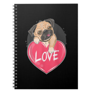 Cute I Steal Hearts Pug   Valentine Day Gift Notebook