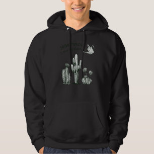 Cute I Wet My Plants 4 Cactus And Gardening Hoodie