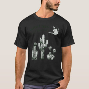 Cute I Wet My Plants 4 Cactus And Gardening T-Shirt