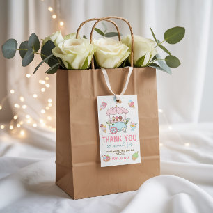 Cute Ice Cream Cart Birthday Favour Tags