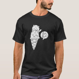Cute Ice Cream Cone Cat Dessert Gelato T-Shirt