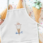 Cute Ice Cream Cone Snowman Kids Apron<br><div class="desc">Who says aprons are only for baking? Keep your kiddo covered and looking adorable year-round with this Cute Snowman Ice Cream Personalized Kids Apron. Perfect for any occasion where mess is unavoidable,  from wild winter wonderland crafting sessions to summertime soirées.</div>