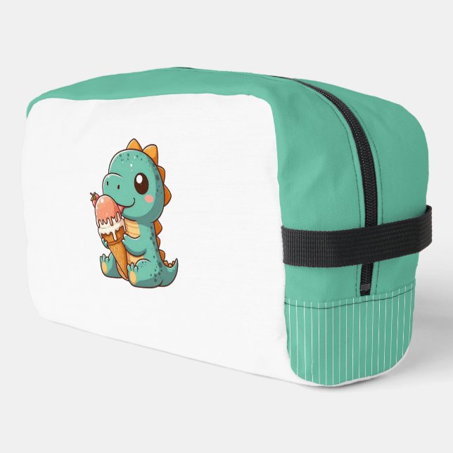 Cute ice cream eating dino dopp kit (Left Corner)