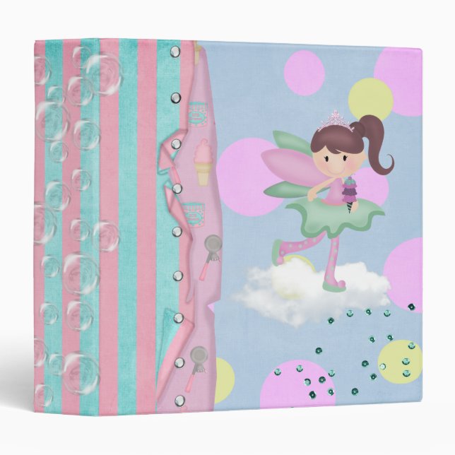cute ice cream fairy notebook binder (Front/Spine)