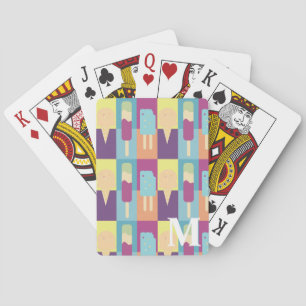 Cute Ice Cream Foodie Colourful Colour Blocks Playing Cards