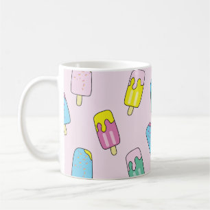 Cute ice cream: fruit pattern. coffee mug