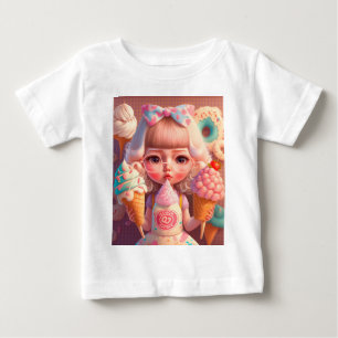  Cute ice cream girl Baby T-Shirt