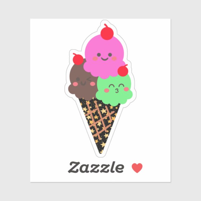 Cute Ice Cream - Kawaii Space Cone (Sheet)