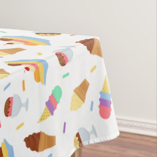 Cute ice cream party tablecloth