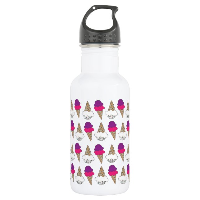 Cute Ice Cream Pattern 532 Ml Water Bottle (Front)