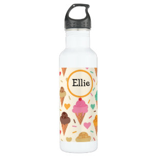 Cute Ice Cream Pattern Custom personalized  710 Ml Water Bottle