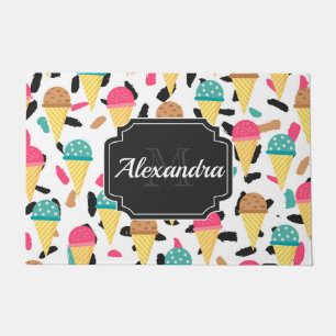 Cute Ice Cream Pattern Doormat