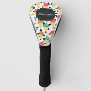 Cute Ice Cream Pattern Golf Head Cover