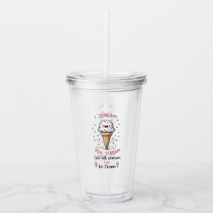 Cute Ice Cream Pun  Acrylic Tumbler