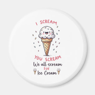 Cute Ice Cream Pun Magnet