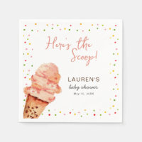 Cute Ice cream with Sprinkles Baby Shower