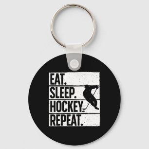 Cute Ice Hockey For Men Women Hockey Lover Goalie Keychain