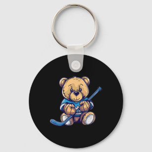 Cute Ice Hockey Keychain