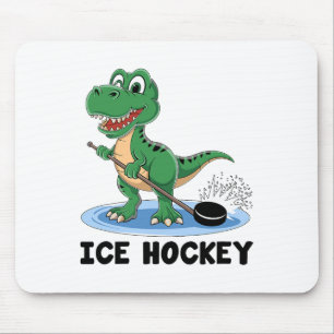 Cute Ice Hockey Player Sports Play Game Mouse Pad