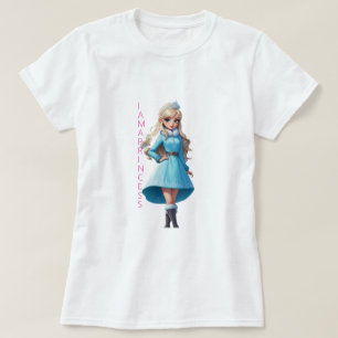 Cute Ice Princess and Butterfly Colourful Double T-Shirt