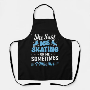 Cute Ice Rink Synchronized is Calling Apron