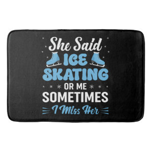 Cute Ice Rink Synchronized is Calling Bath Mat