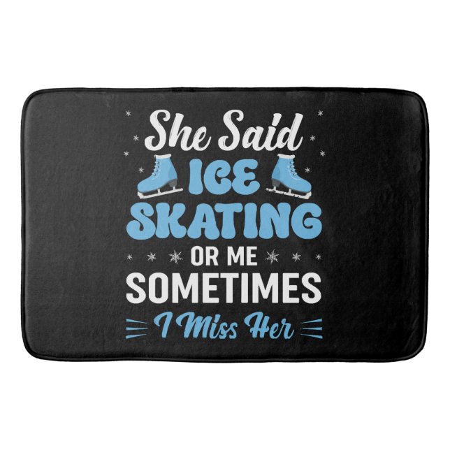 Cute Ice Rink Synchronized is Calling Bath Mat (Front)
