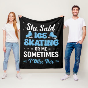Cute Ice Rink Synchronized is Calling Fleece Blanket