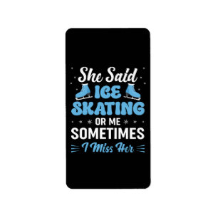 Cute Ice Rink Synchronized is Calling Label