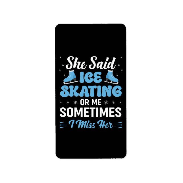 Cute Ice Rink Synchronized is Calling Label (Front)