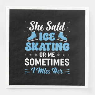 Cute Ice Rink Synchronized is Calling Napkin