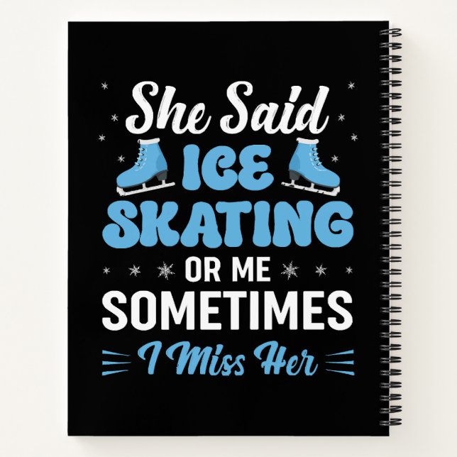 Cute Ice Rink Synchronized is Calling Notebook (Back)