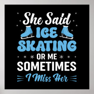 Cute Ice Rink Synchronized is Calling Poster
