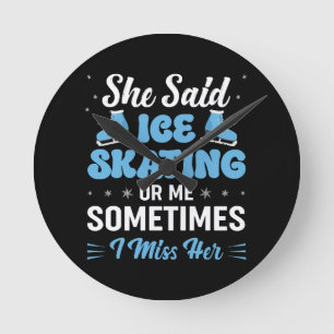 Cute Ice Rink Synchronized is Calling Round Clock