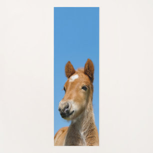Cute Icelandic Horse Foal Pony Head Front Photo - Yoga Mat