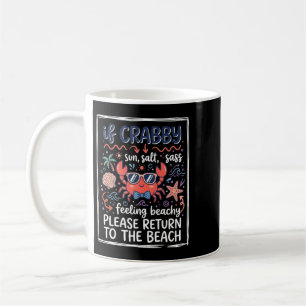 Cute If Crabby Beach Crab With Sungles And Bow Tie Coffee Mug