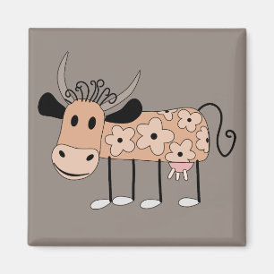 Cute illustrated Cow Magnet