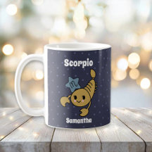 Cute Illustrated Scorpio Zodiac Personalized