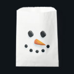 Cute Illustrated Snowman Face Christmas Favour Bag<br><div class="desc">Hand drawn snowman face on custom favour bag, or transfer to any product. Original illustration by Becky Nimoy.</div>