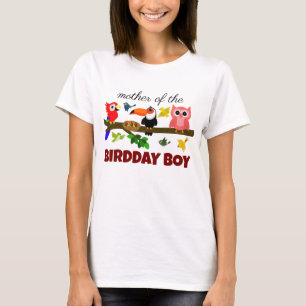 Cute Illustration Birds Mom's Bird Birthday Kid T-Shirt