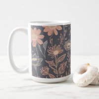 Cute illustration graphic line drawn flowers