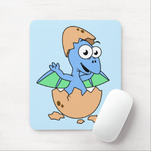 Cute Illustration Of A Baby Pterodactyl Hatching. Mouse Pad