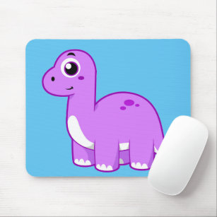 Cute Illustration Of A Brontosaurus Dinosaur. Mouse Pad