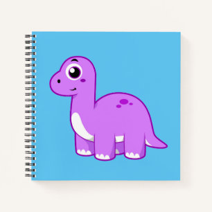 Cute Illustration Of A Brontosaurus Dinosaur. Notebook