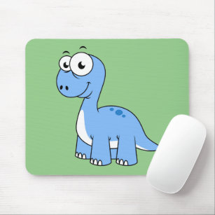 Cute Illustration Of A Brontosaurus. Mouse Pad