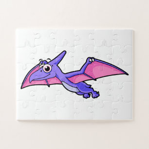 Cute Illustration Of A Flying Pterodactyl. Jigsaw Puzzle
