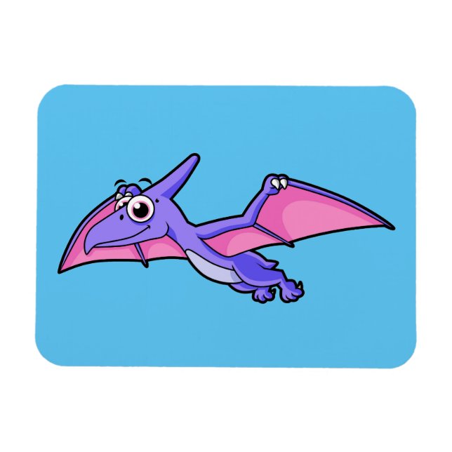 Cute Illustration Of A Flying Pterodactyl. Magnet (Horizontal)