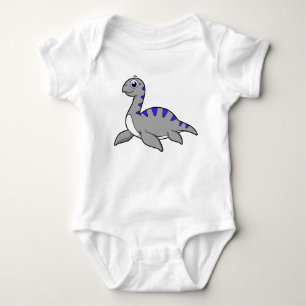 Cute Illustration Of A Loch Ness Monster. Baby Bodysuit