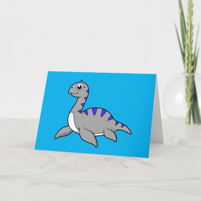 Cute Illustration Of A Loch Ness Monster. Card (Front)